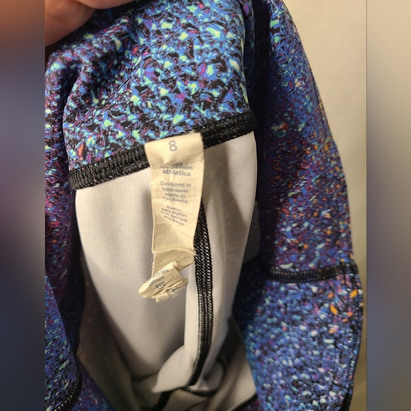 LULULEMON ATHLETICA Strive Multi Black Wunder Under Pant III Leggings size 8 - Picture 7 of 7